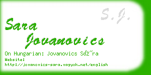 sara jovanovics business card